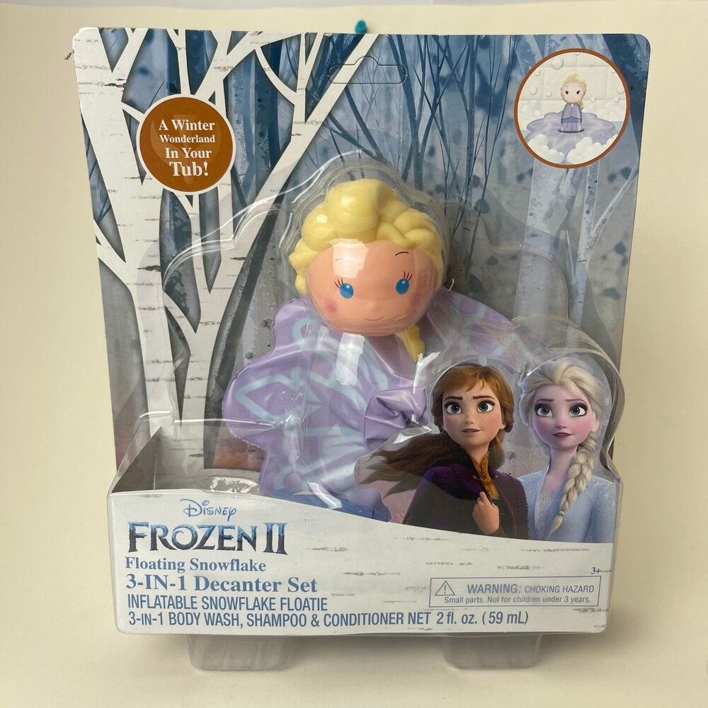 Disney Frozen 2 ELSA Floating 3N1 Bath Gel‎ Soap Set Inflatable Snowflake NEW